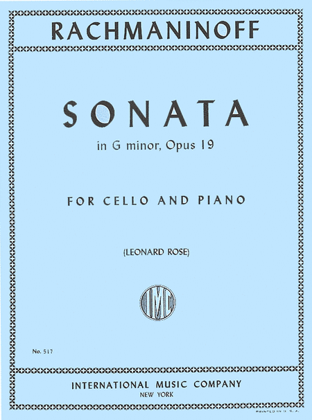 Sergei Rachmaninoff: Sonata in G minor, Op. 19