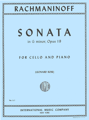 Book cover for Sonata in G minor, Op. 19