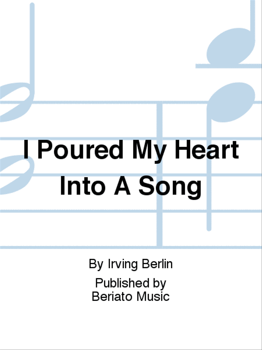 I Poured My Heart Into A Song Piano, Vocal, Guitar scores gallery preview page 1