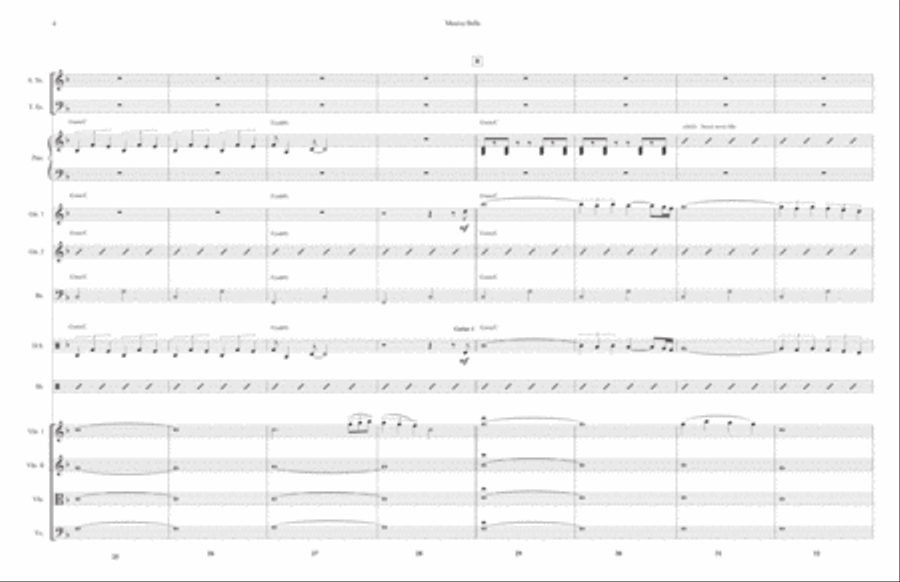 Musica Bella- (A Bossa Nova for Jazz Ensemble and Strings) Jazz Ensemble scores gallery preview page 6