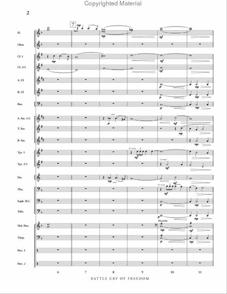 Battle Cry of Freedom Concert Band scores gallery preview page 3