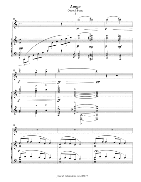 Dvořák: Largo from the New World Symphony for Oboe & Piano image number null