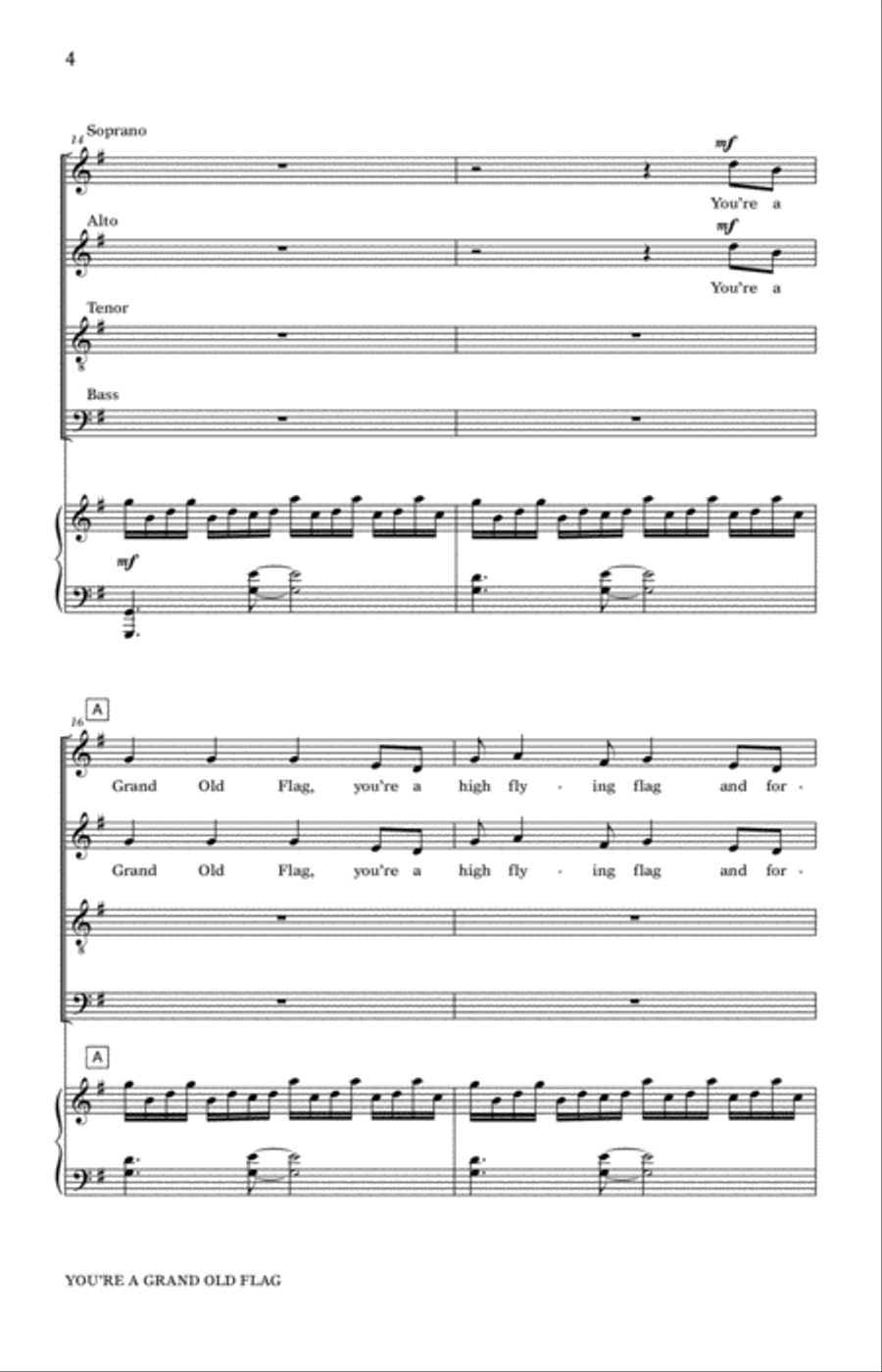 You're A Grand Old Flag You're A Grand Old Flag 4-Part scores gallery preview page 2