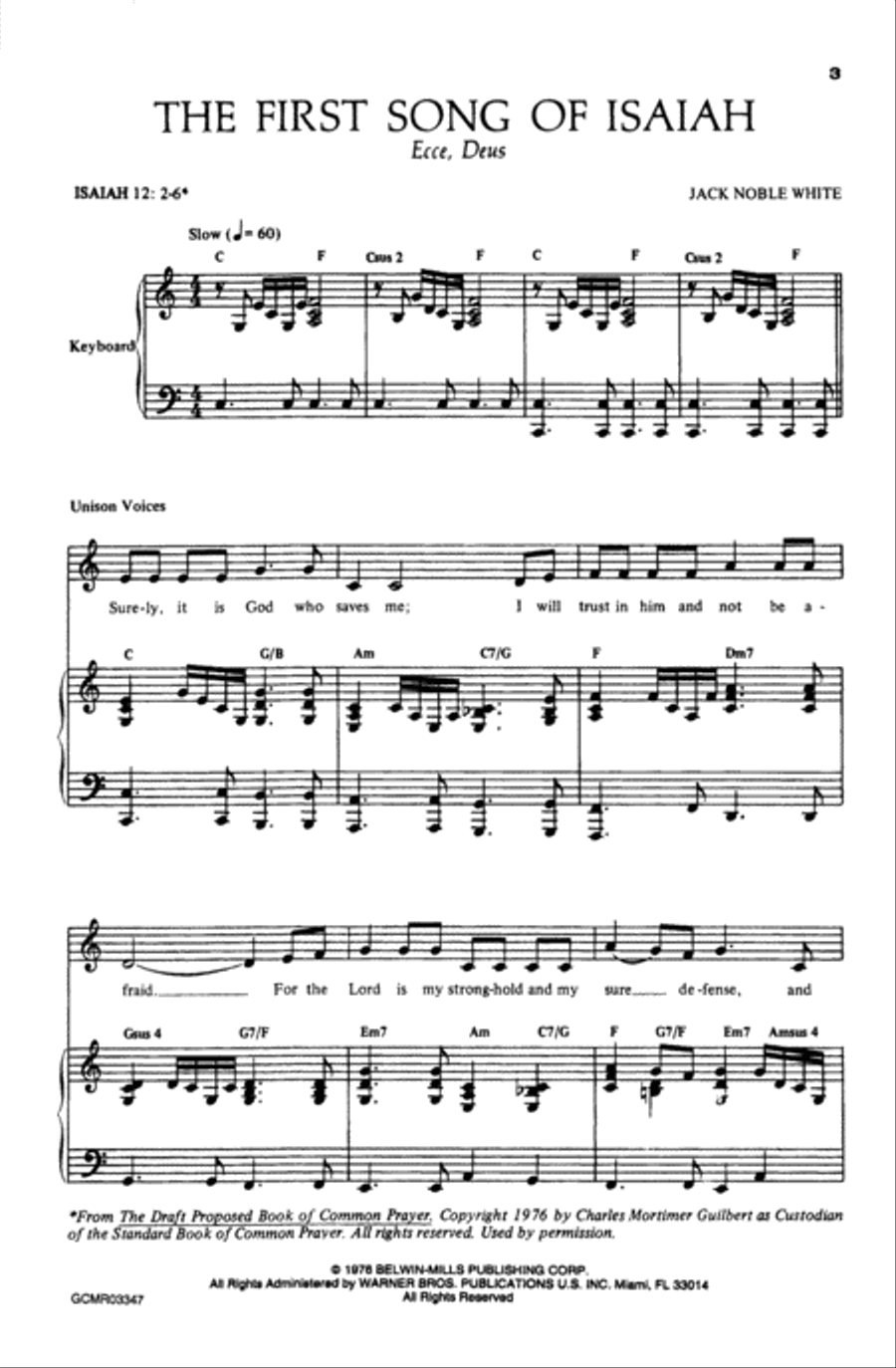 The First Song of Isaiah The First Song of Isaiah 4-Part scores gallery preview page 2