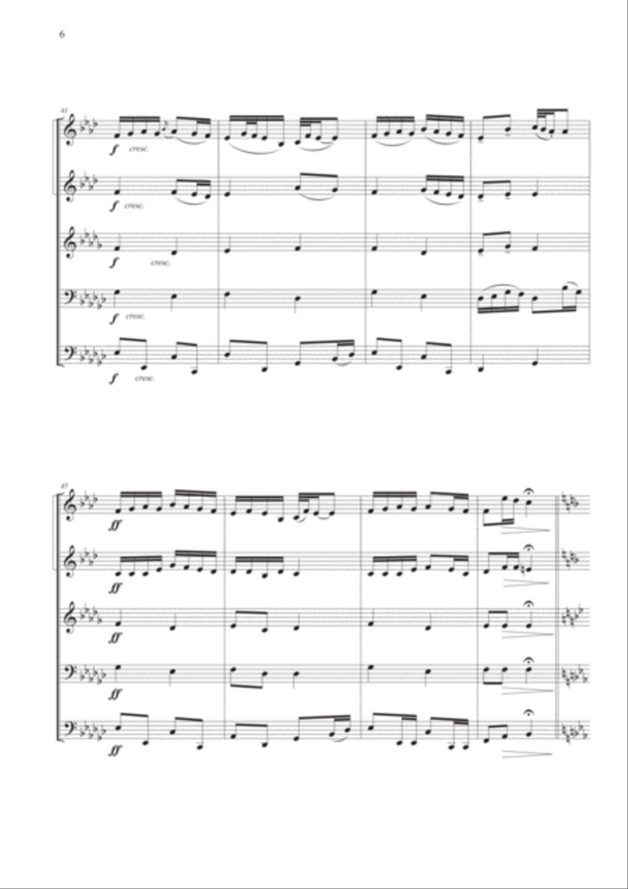 Humoresque No. 7 for Brass Quintet Brass Quintet scores gallery preview page 6