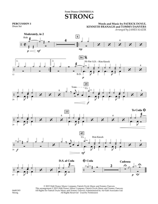 Strong (from the Motion Picture Cinderella) (arr. James Kazik) - Percussion 1