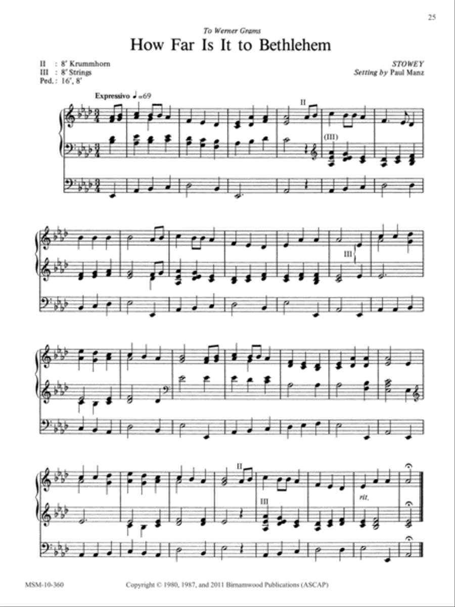 How Far Is It to Bethlehem Organ scores gallery preview page 1