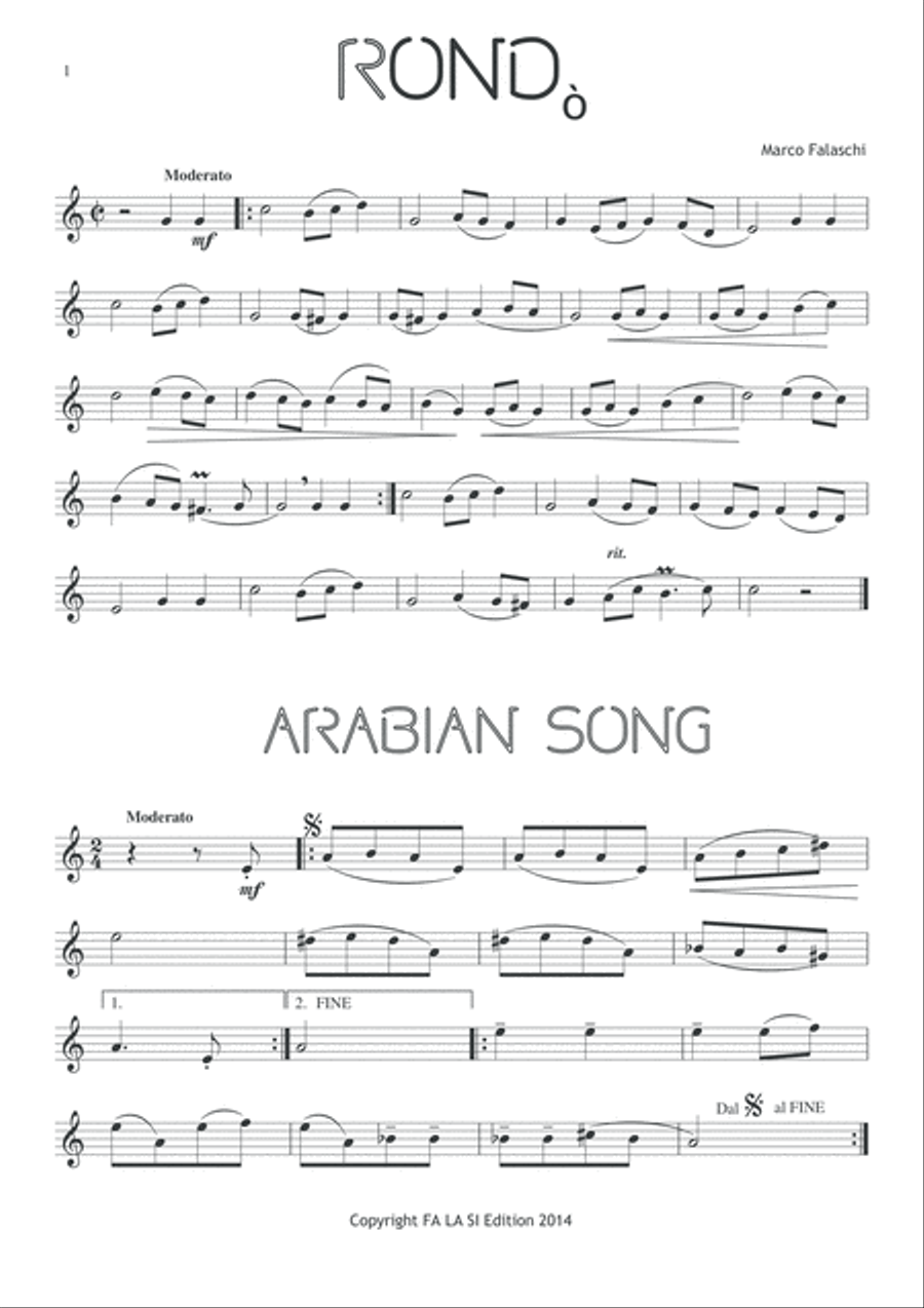 Forty Pieces in the forme of Dance for Saxophone Saxophone Solo scores gallery preview page 2