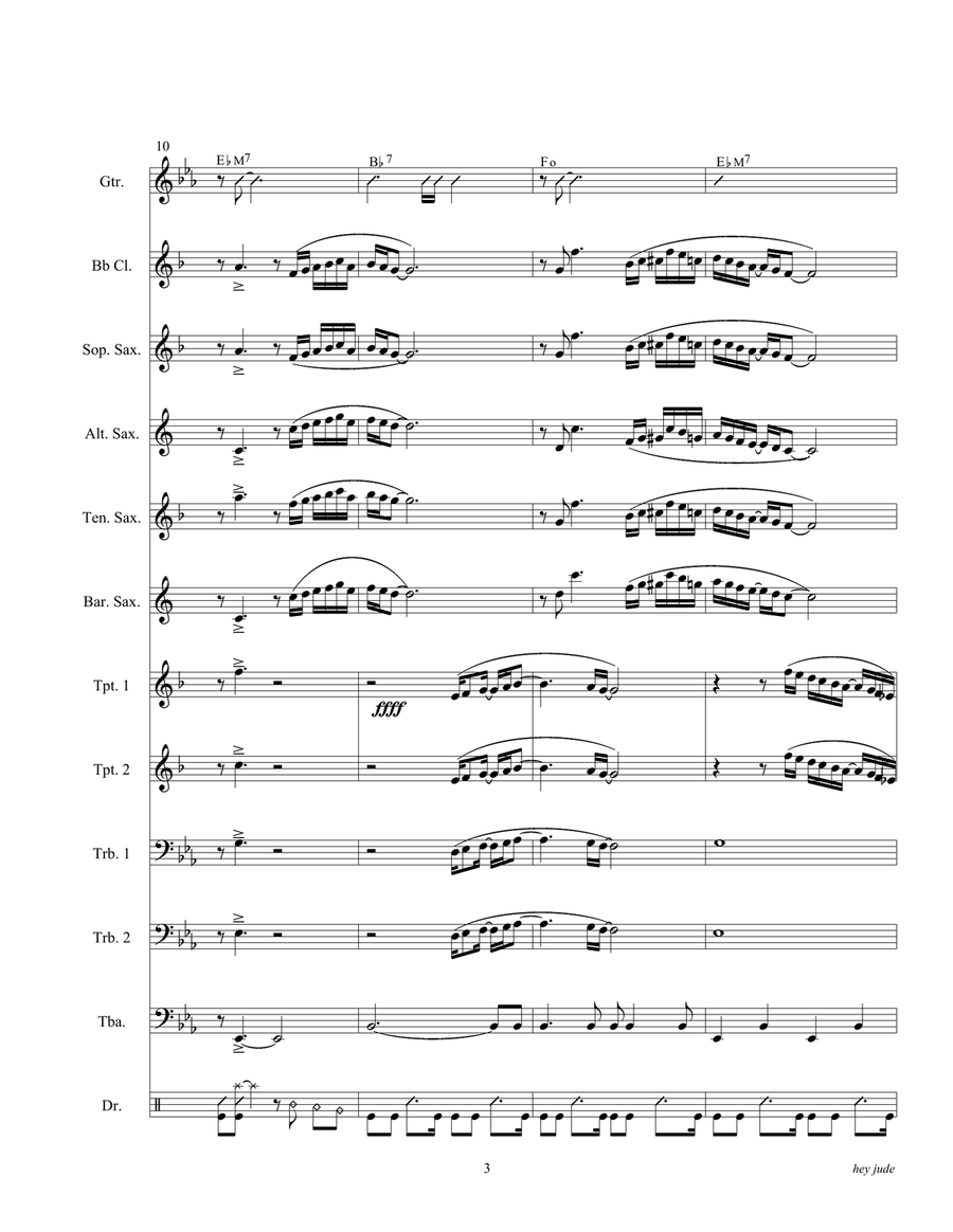 Hey Jude Large Ensemble scores gallery preview page 5