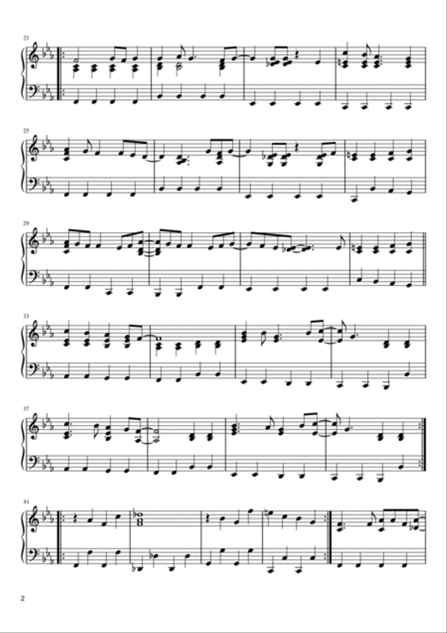 Three Lions Piano Solo scores gallery preview page 2