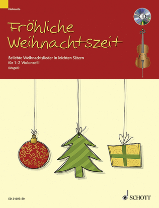 Book cover for FrOhliche Weihnachtszeit For 1-2 Cellos Edition With Cd