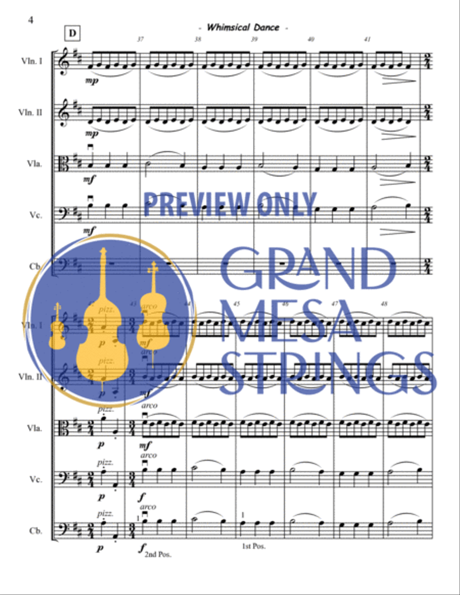 Whimsical Dance String Orchestra scores gallery preview page 5