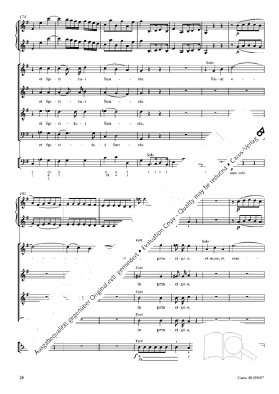 Vesperae solennes de Dominica 4-Part scores gallery preview page 31