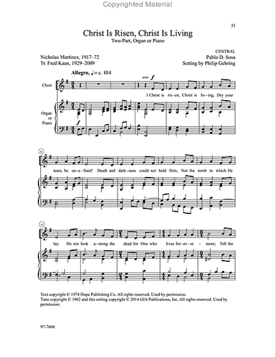 The Concordia Children's Choir Book: Six Settings for the Church Year Children's Choir scores gallery preview page 6