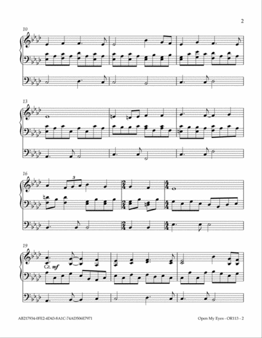 Open My Eyes Open My Eyes Organ Solo scores gallery preview page 3