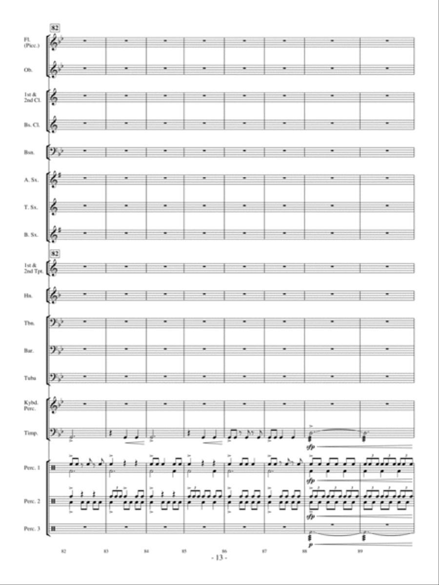 Celtic Bell Carol Concert Band scores gallery preview page 12
