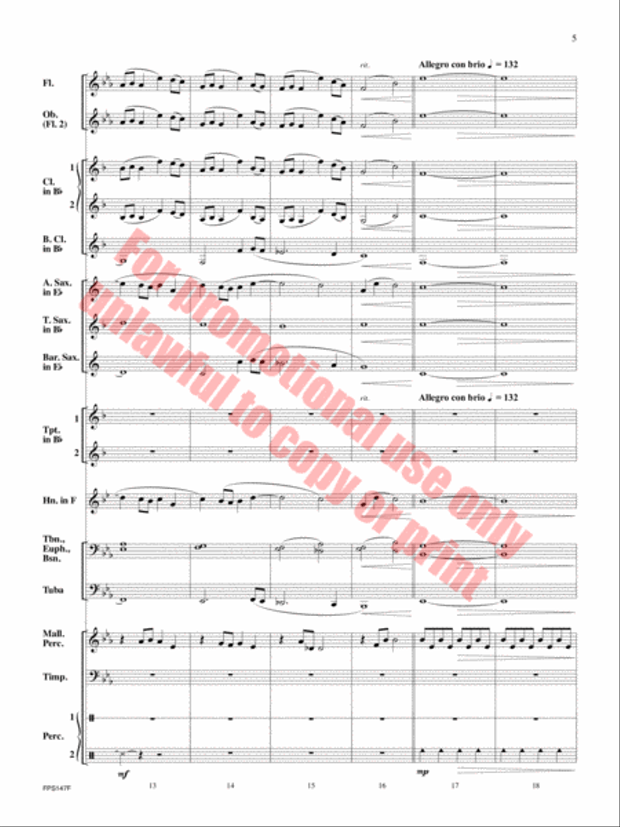 Angel Echoes Concert Band scores gallery preview page 6