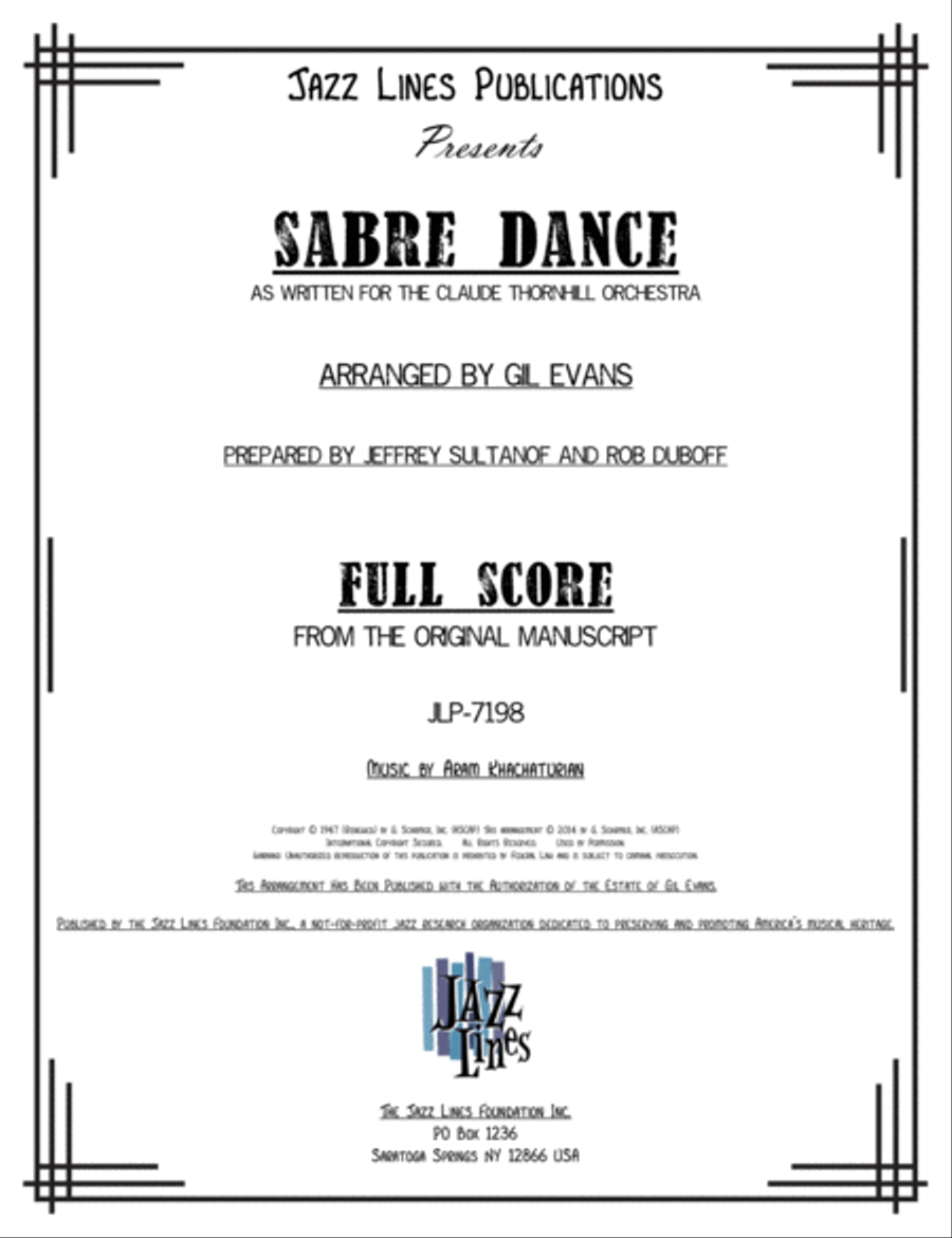 Sabre Dance Big Band scores gallery preview page 2