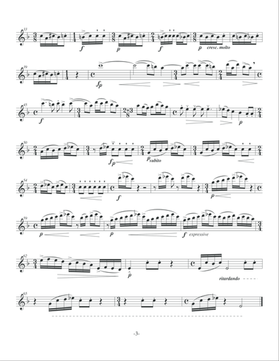 Three Turkish Preludes Flute Solo scores gallery preview page 3