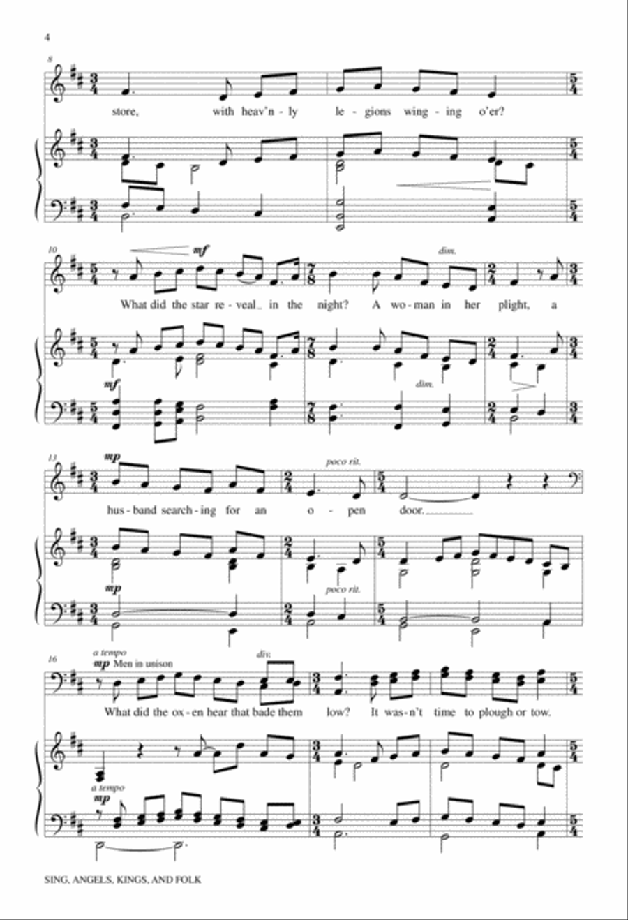 Sing, Angels, Kings and Folk 4-Part scores gallery preview page 3