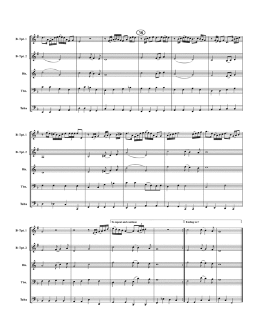 Pomp and Circumstance Pomp and Circumstance Brass Quintet scores gallery preview page 3