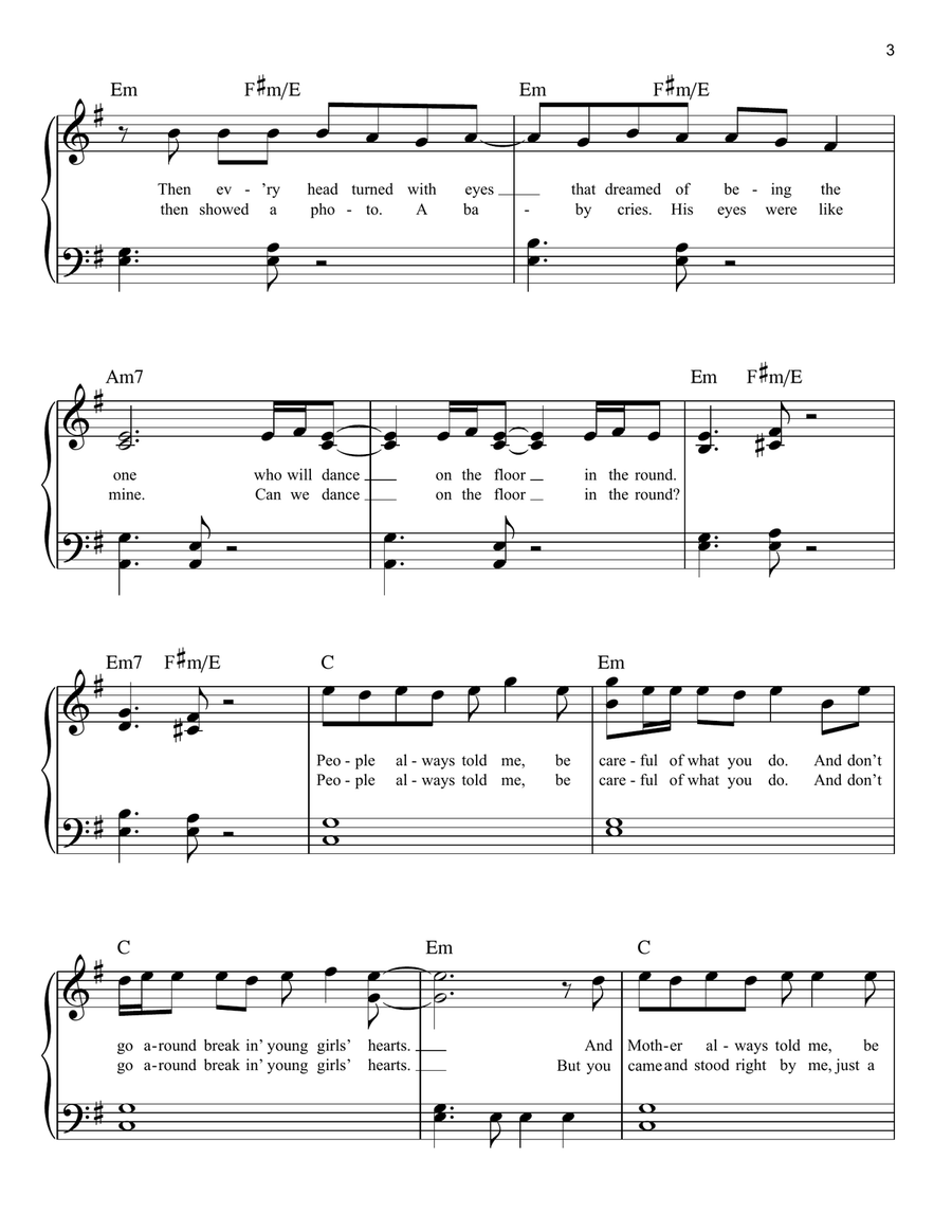 Billie Jean Easy Piano scores gallery preview page 3