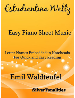 Book cover for Estudiantina Waltz Easy Piano Sheet Music
