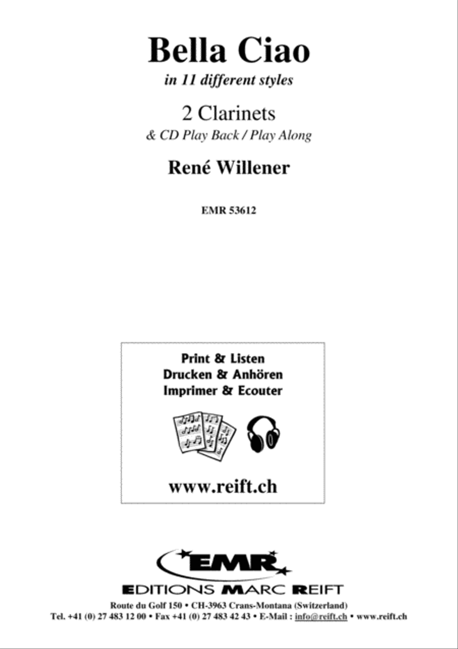 Bella Ciao Clarinet Duet scores gallery preview page 2