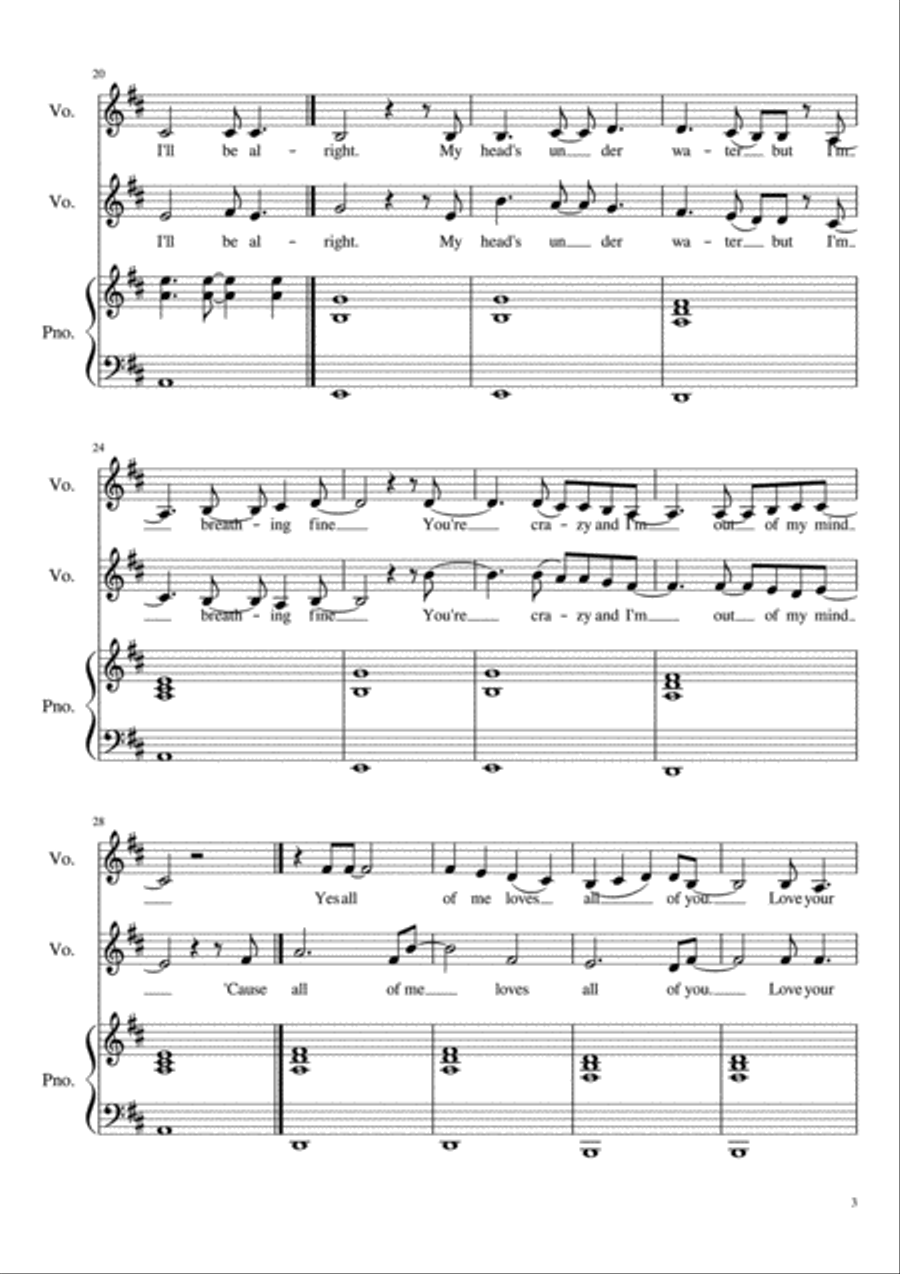 All Of Me Vocal Duet scores gallery preview page 3