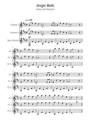 Jingle Bells - Clarinet Trio