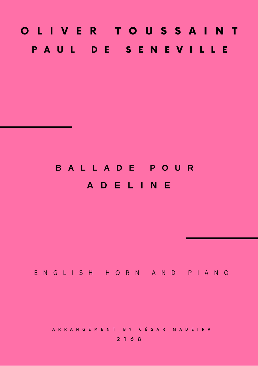 Ballade Pour Adeline English Horn scores gallery preview page 1