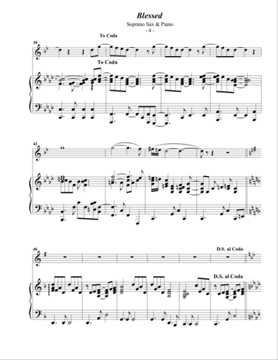 Blessed Soprano Saxophone scores gallery preview page 4