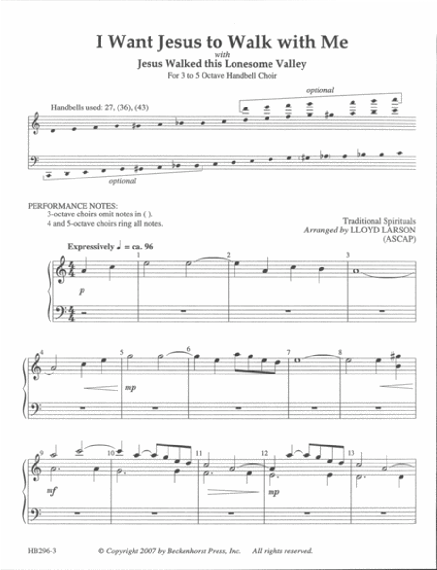 I Want Jesus to Walk with Me - Larson 5-Octaves scores gallery preview page 6