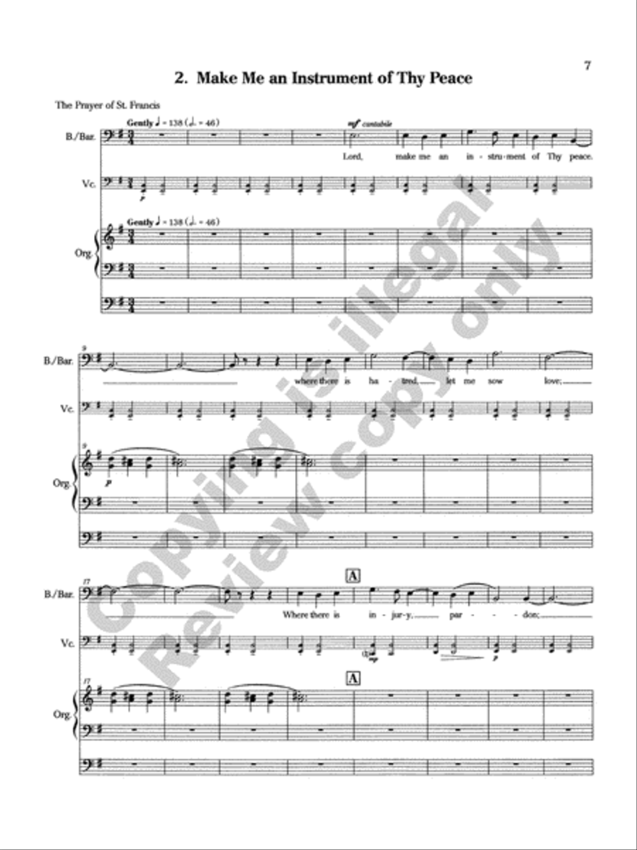 Prayers and Blessings (Vocal/Full Score) Baritone Voice scores gallery preview page 6