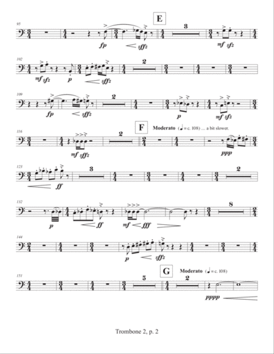 Concerto for Concert Band (2011) Trombone 2 Concert Band scores gallery preview page 2