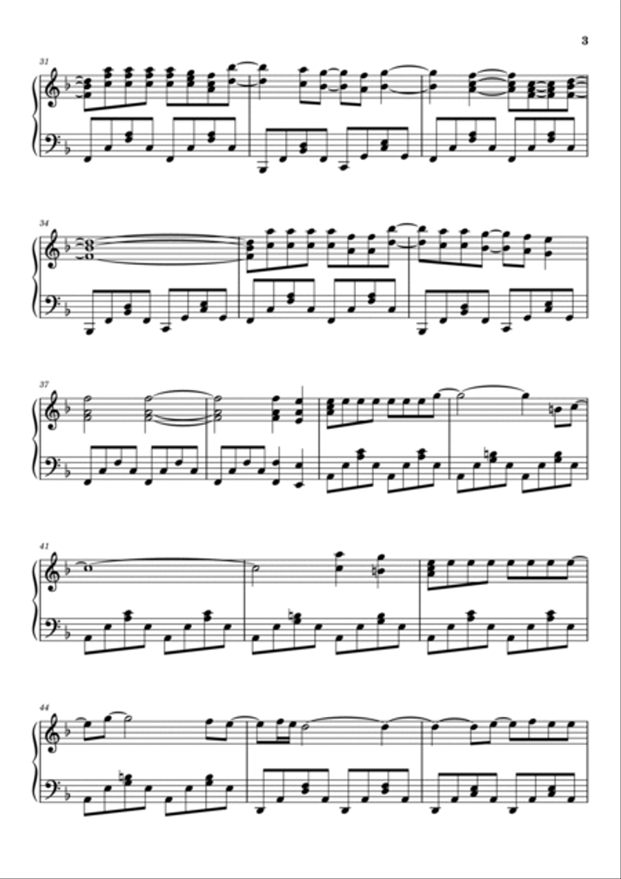 Hungry Eyes Piano Solo scores gallery preview page 3