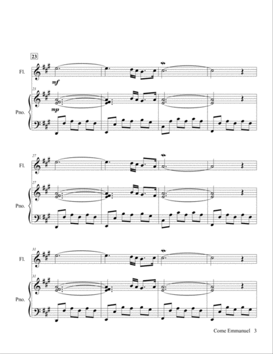 Come Emmanuel Come Emmanuel Flute Solo scores gallery preview page 4