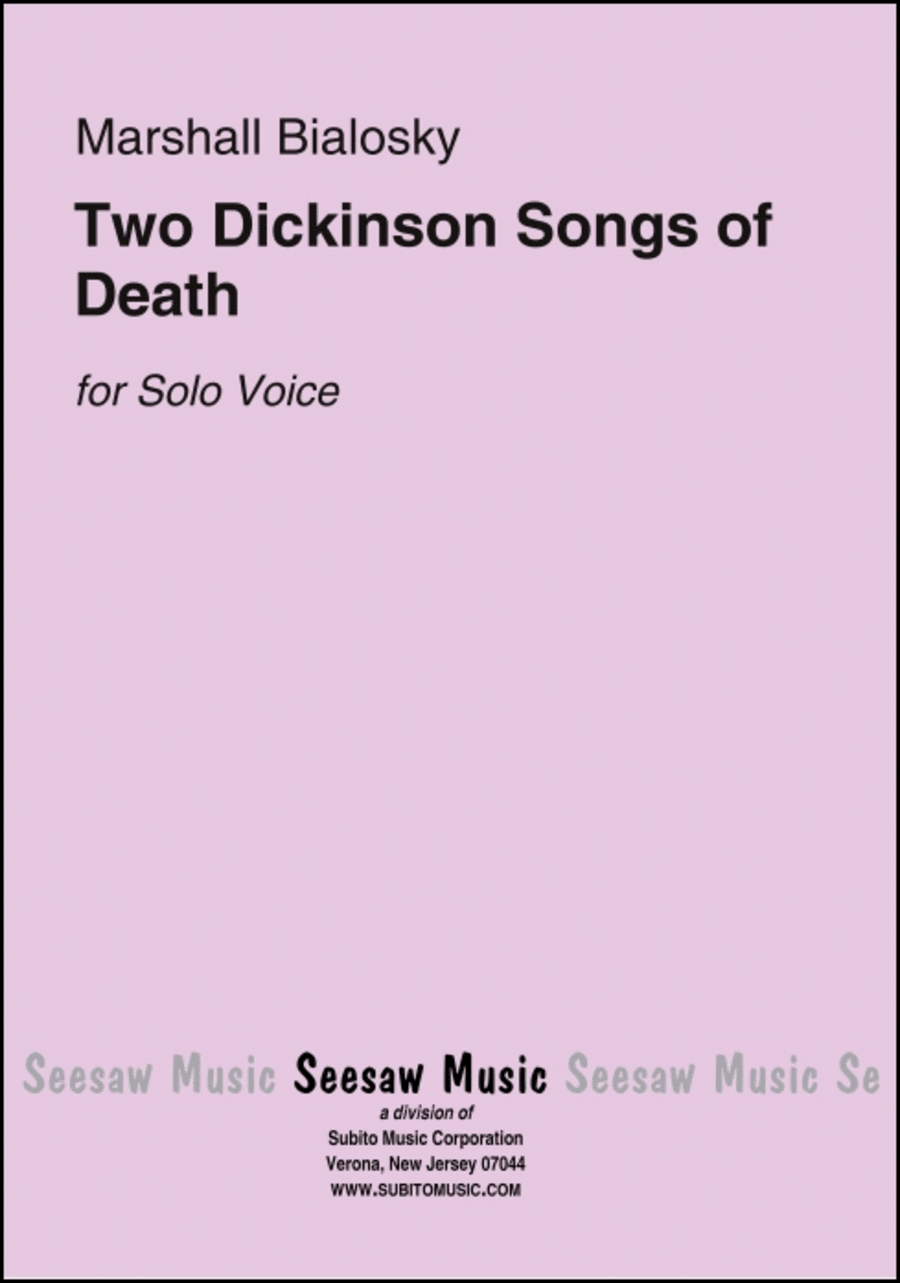Two Dickinson Songs of Death Choir scores gallery preview page 1