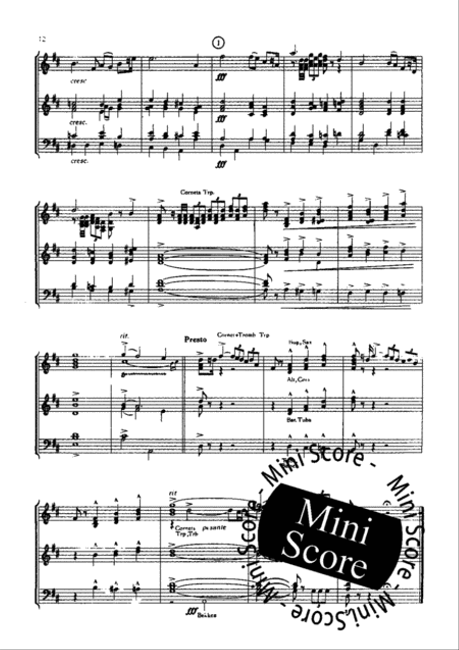 Victory Fanfare Band scores gallery preview page 14