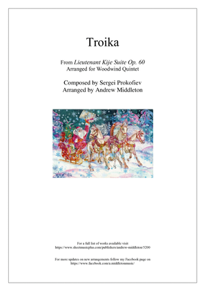 Book cover for Troika arranged for Wind Quintet