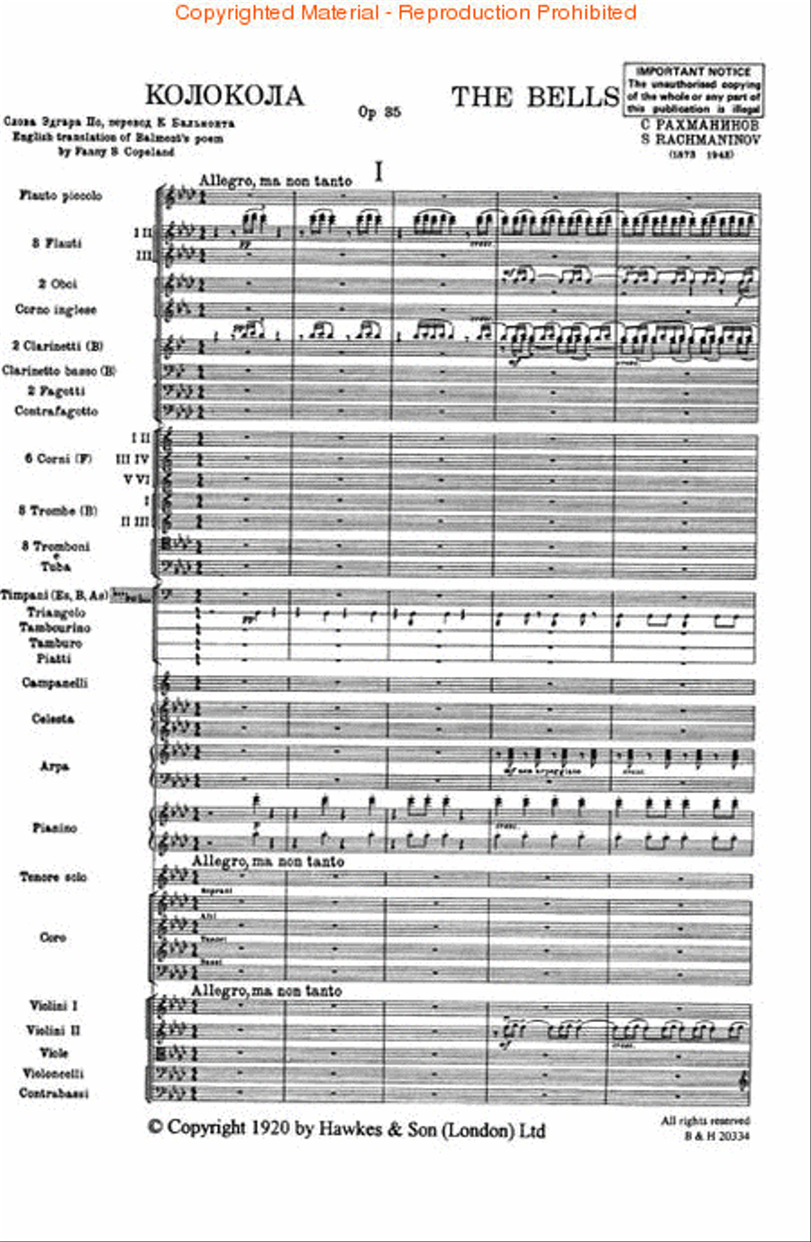 The Bells, Op. 35 The Bells, Op. 35 Choir scores gallery preview page 2