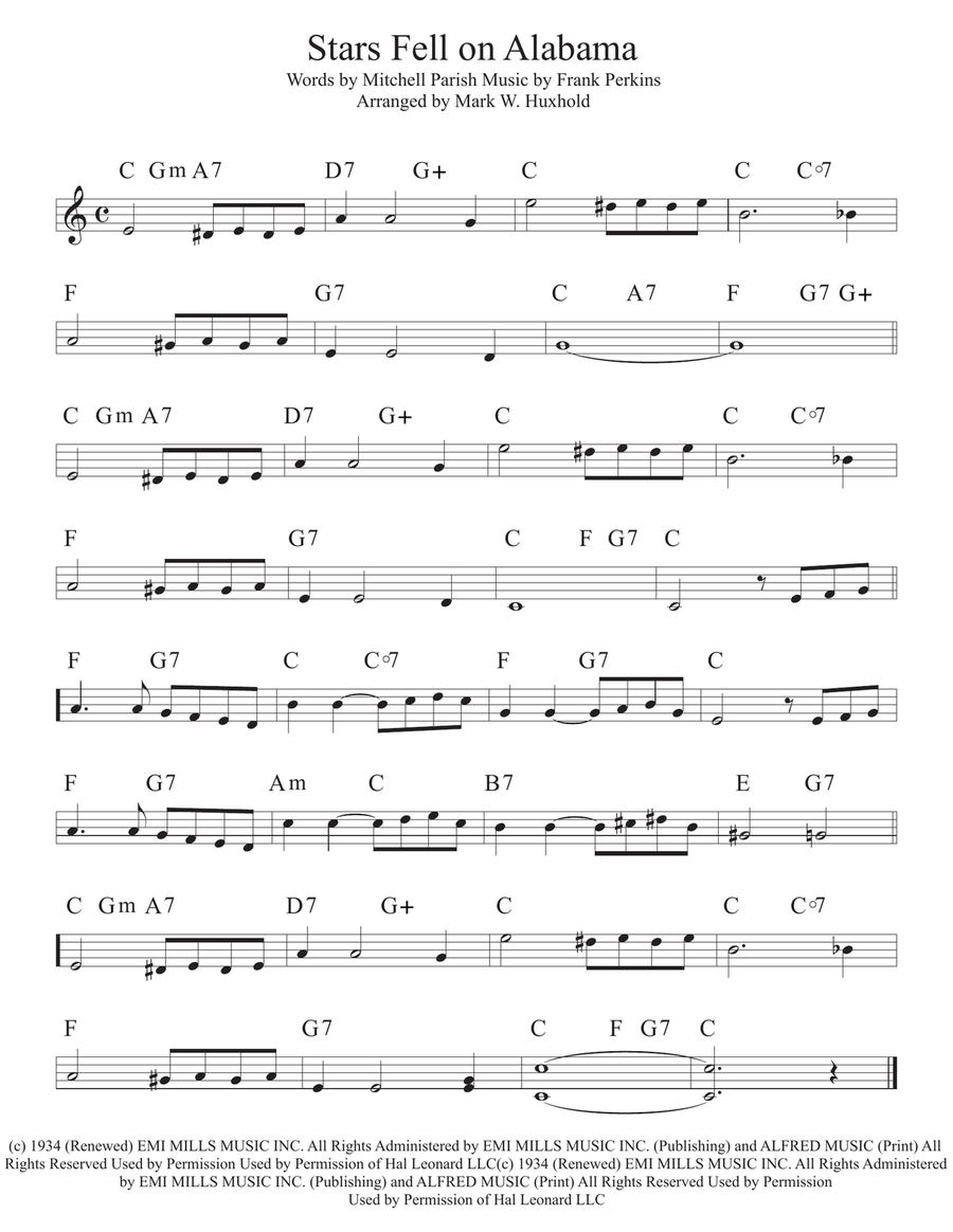 Stars Fell On Alabama Piano scores gallery preview page 1