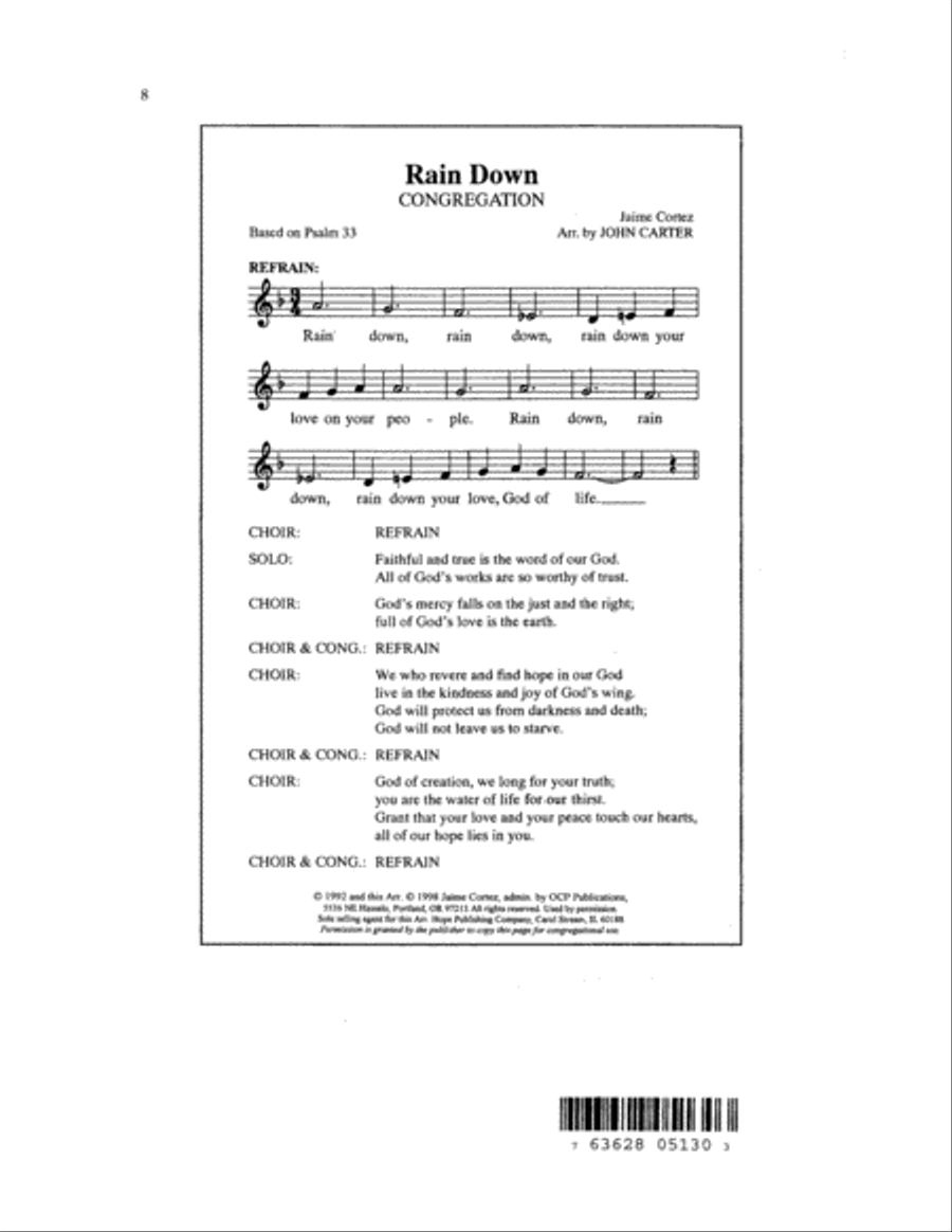 Rain Down Rain Down 3-Part scores gallery preview page 8