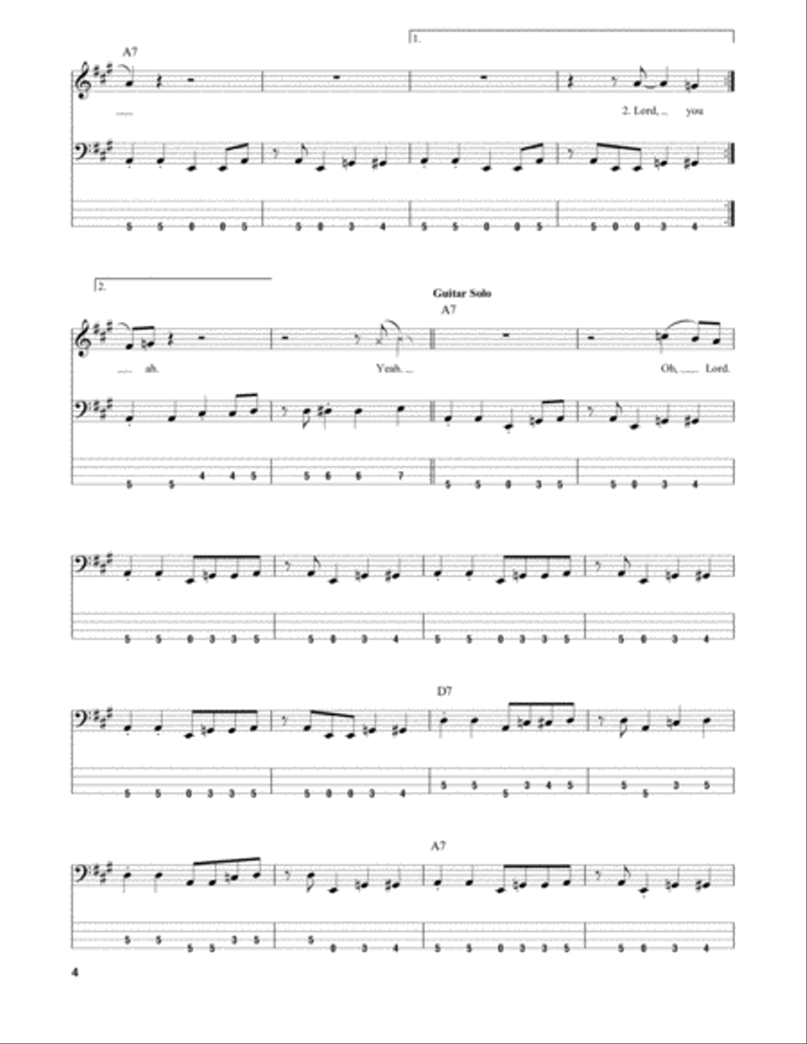One Way Out Guitar Tablature scores gallery preview page 4