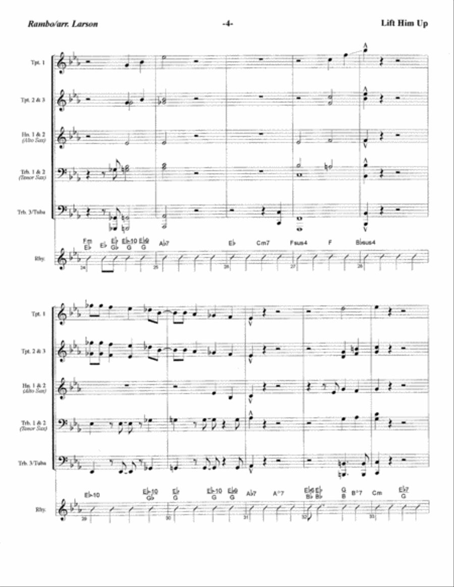Lift Him Up Piano scores gallery preview page 4