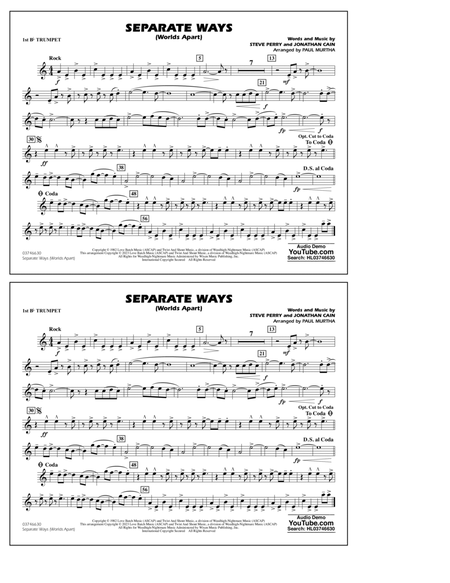 Separate Ways (Worlds Apart) (arr. Paul Murtha) - 1st Bb Trumpet