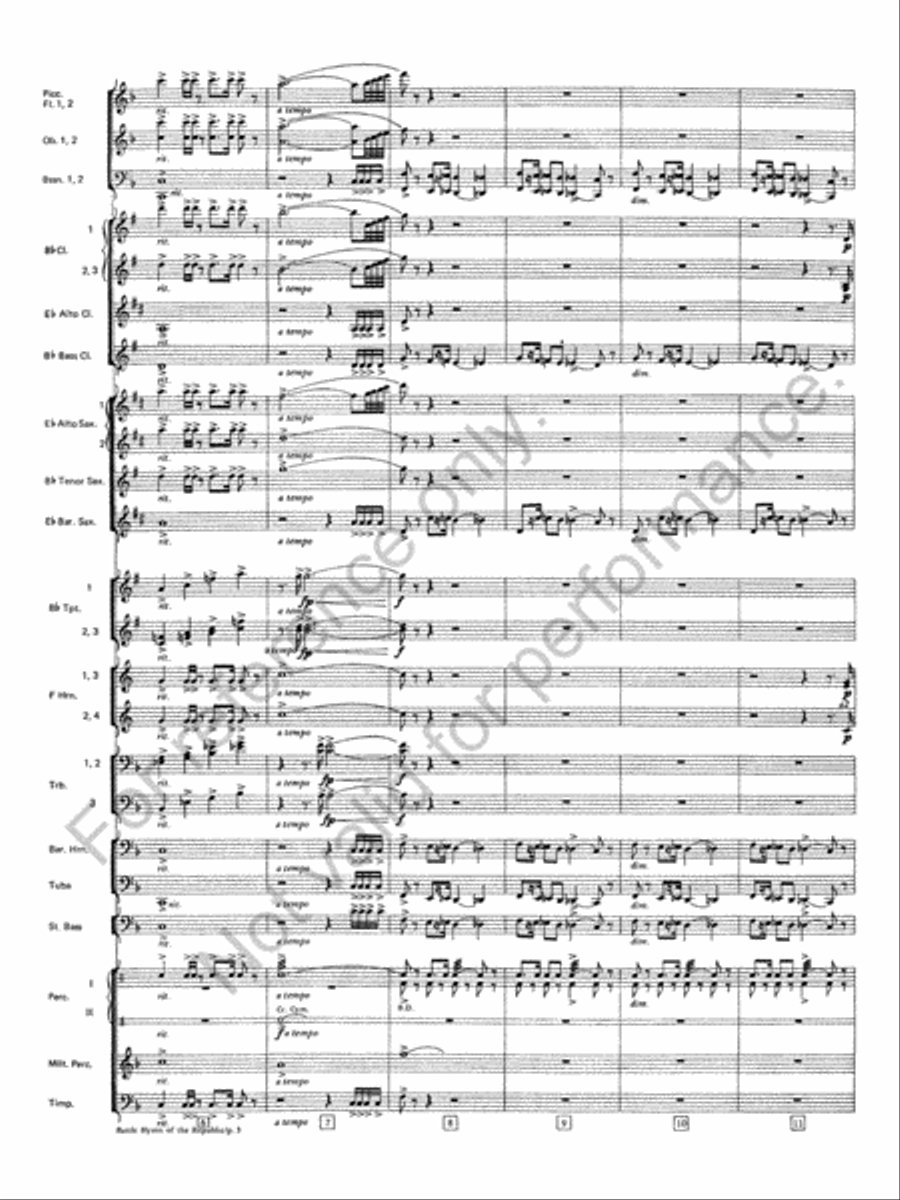 Battle Hymn Of The Republic Concert Band scores gallery preview page 4