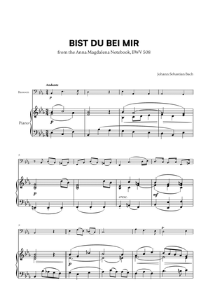 Book cover for Bist du bei Mir (BWV 508) (for Bassoon and Piano)