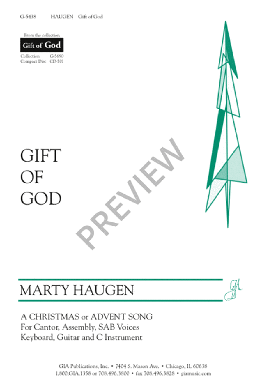 Gift of God 3-Part scores gallery preview page 1