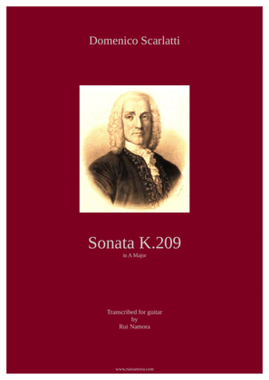 Book cover for Sonata K.209 in A major